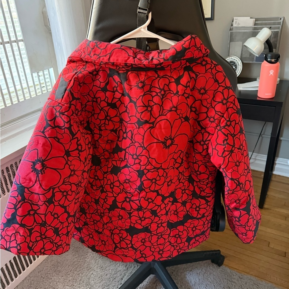 Floral Red Women's Jacket - Picture 3 of 3